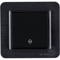 Выключатель одноклавишный ПРОХОДНОЙ Arvia Electric Lavin Черный матовый (21 25 4007 209)